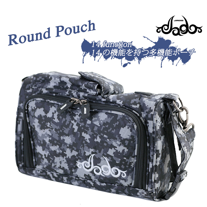 JADO ゴルフ【JGRP0202】ラウンドポーチ デジカモブラック