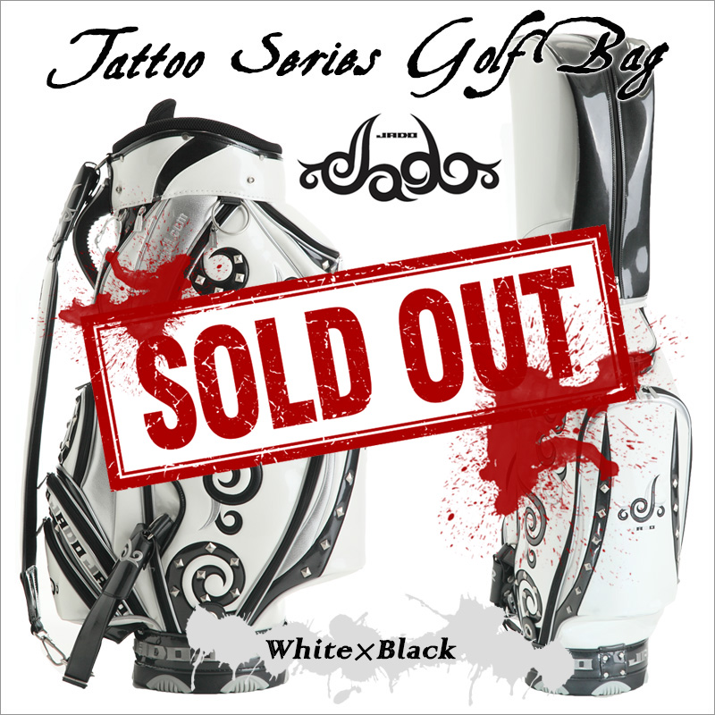 Tatooシリーズ ゴルフキャディバッグ ホワイト×ブラック