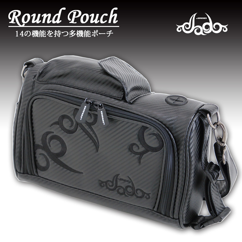 JADO ゴルフラウンドポーチ ブラック