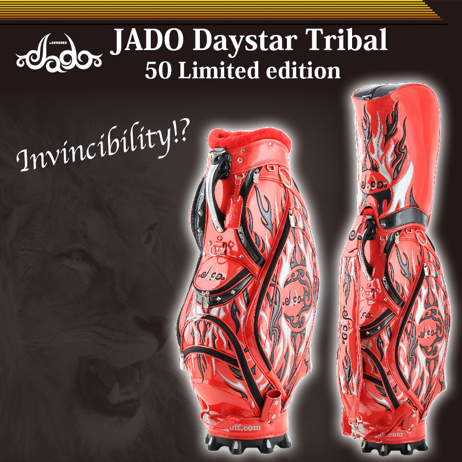 Daystar Tribal シリーズ ゴルフキャディバッグ レッド×シルバー×ブラック