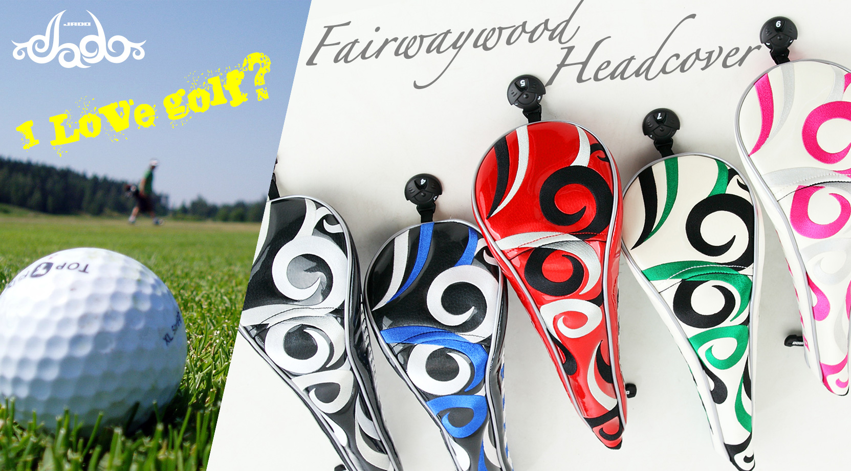 ヘッドカバー フェアウェイウッド ゴルフブランドJADO/ジャド