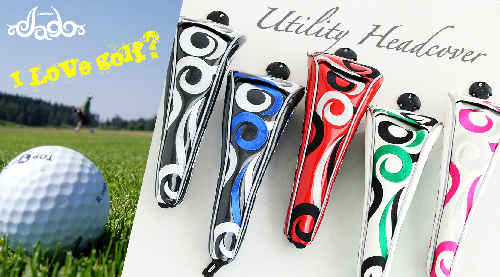 ヘッドカバー ユーティリティ ゴルフブランドJADO/ジャド