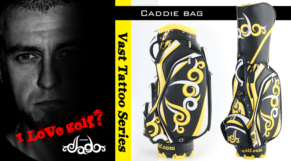 ゴルフキャディーバッグ Vast Tattoo series ブラック×イエロー×ホワイト 2017年10月発売アイテム