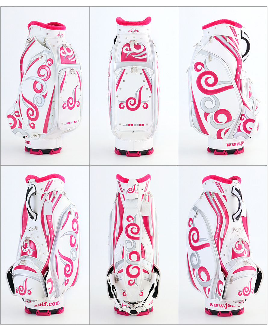 ゴルフキャディーバッグ Vast Tattoo series ホワイト×ピンク×シルバー 2017年10月発売アイテム