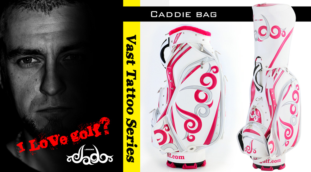 ゴルフキャディーバッグ Vast Tattoo series ホワイト×ピンク×シルバー 2017年10月発売アイテム