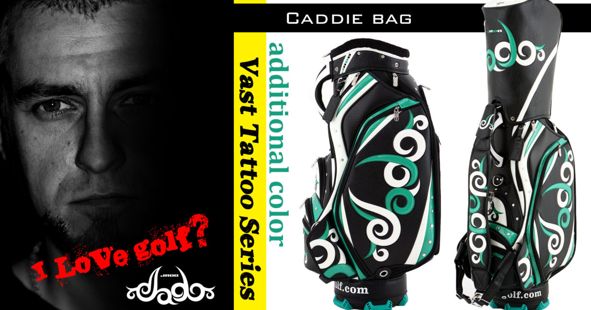 ゴルフキャディーバッグ Vast Tattoo series 追加カラー ブラック×グリーン×ホワイト 2018年5月発売