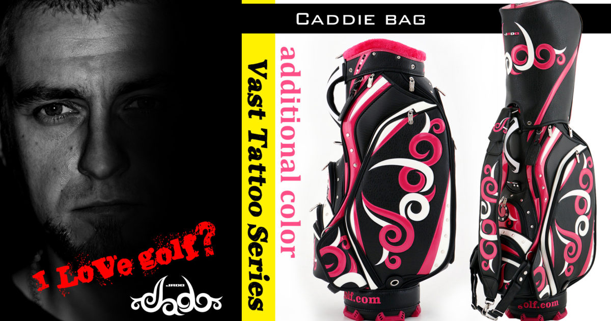 ゴルフキャディーバッグ Vast Tattoo series 追加カラー ブラック×ピンク×ホワイト 2018年5月発売