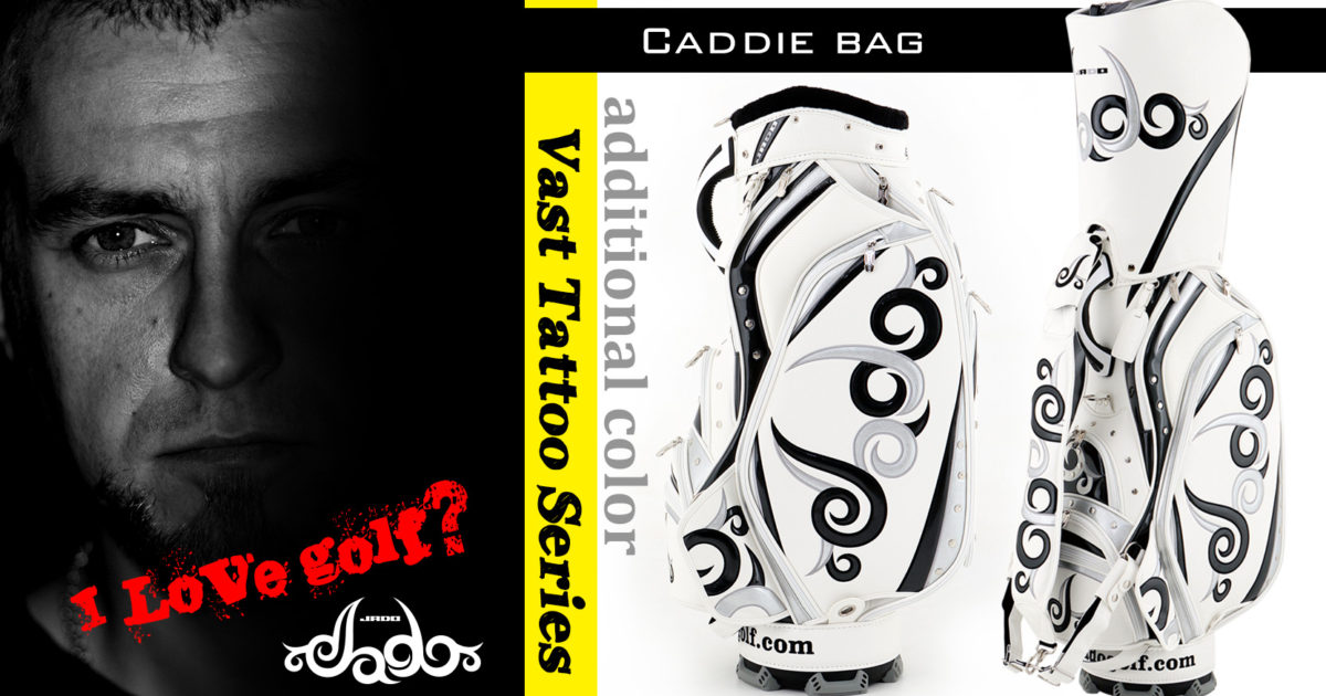 ゴルフキャディーバッグ Vast Tattoo series 追加カラー ホワイト×ブラック×シルバー 2018年5月発売