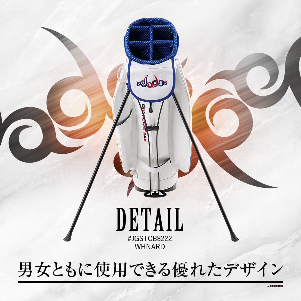【限定80本生産】JADO Triple J Tattooシリーズ 軽量スタンドキャディーバッグ ホワイトネイビーレッド 2019年4月末発売