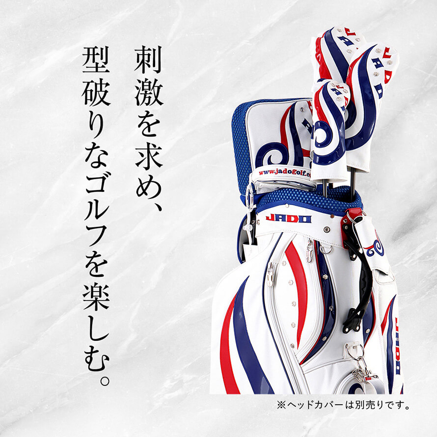 【限定80本生産】JADO Triple J Tattooシリーズ 軽量スタンドキャディーバッグ ホワイトネイビーレッド 2019年4月末発売