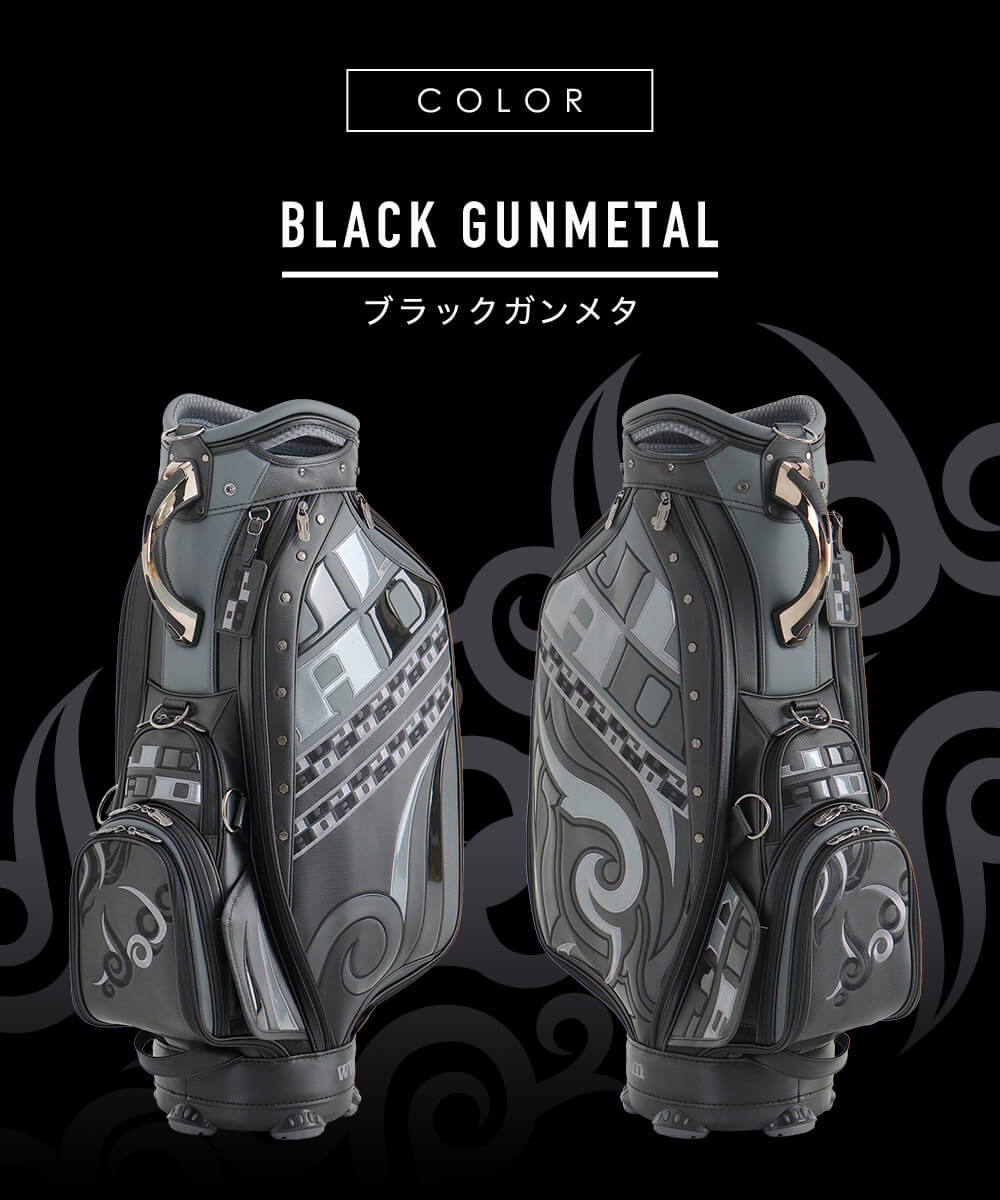 【限定100本生産】JADO Chain block Tribalシリーズ キャディーバッグ ブラックガンメタ 2019年12月発売